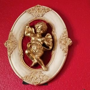 Vintage Golden Cherub Artwork